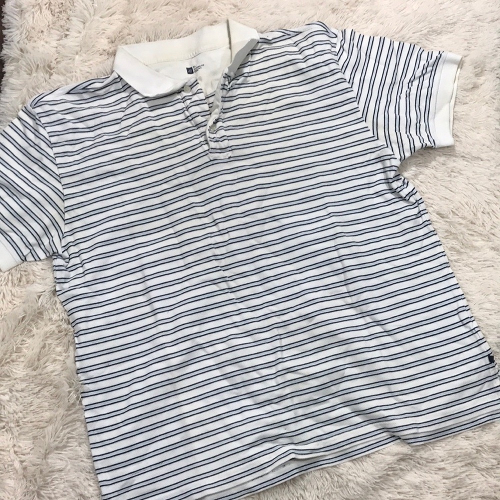 GAP White & Blue Polo Short Sleeve
